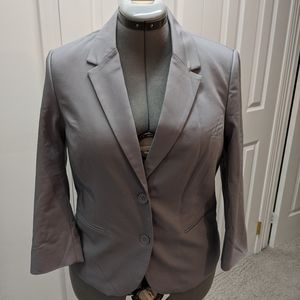 Grey 3/4 length sleeve fitted blazer